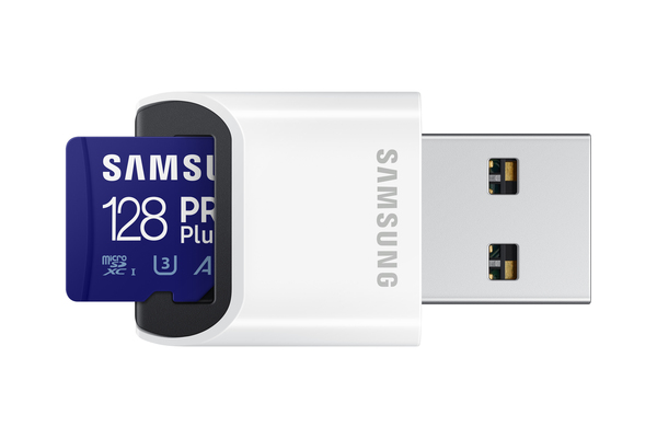 Samsung PRO Plus 128 Gt MicroSDXC -muistikortti + adapteri