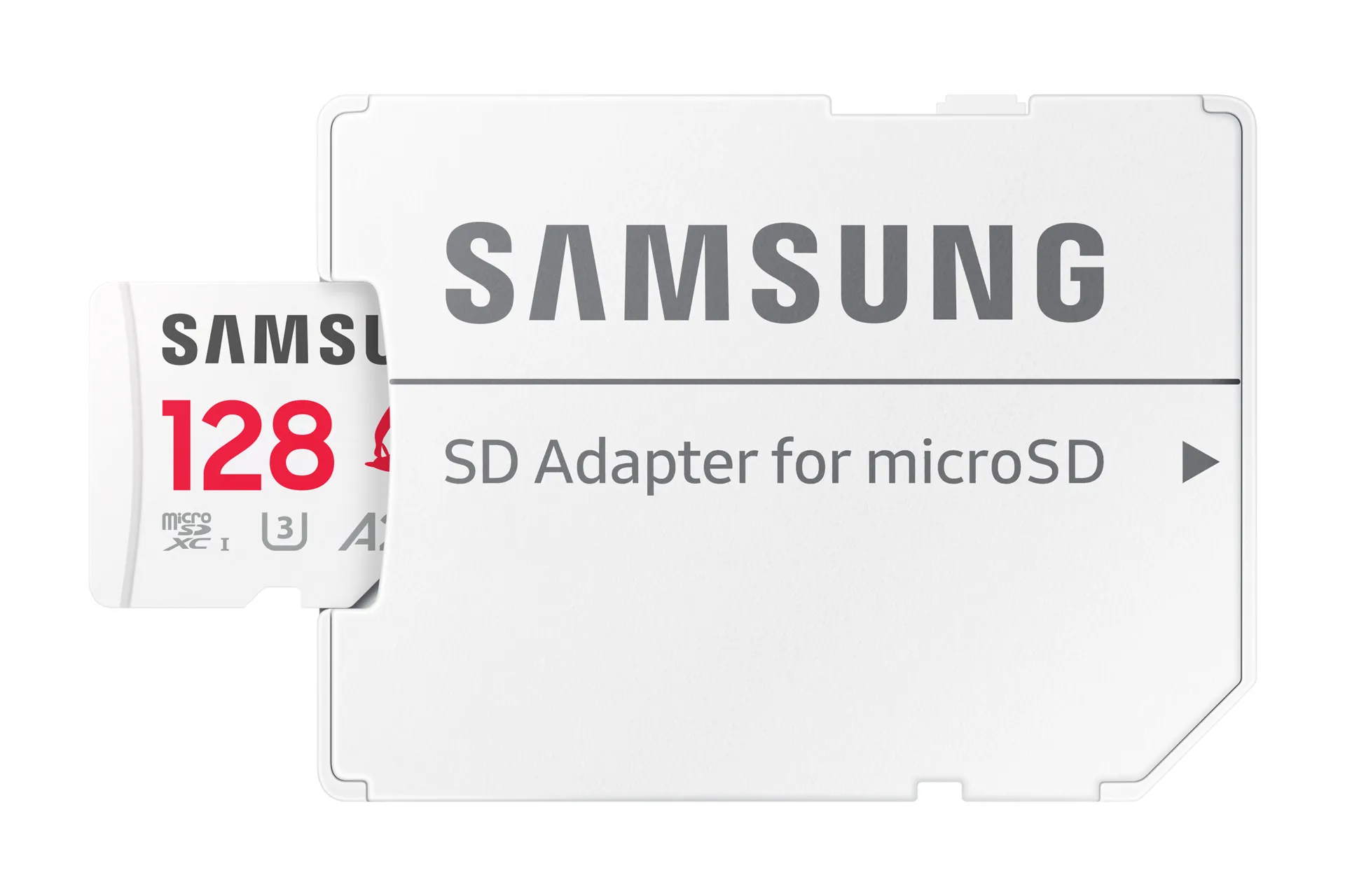 Samsung PRO Plus 128GB MicroSDXC UHS-I U3 V30 A2 card with SD adapter, Blue and white