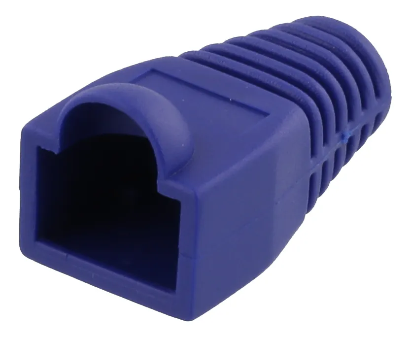 DELTACO RJ45 brytskydd, f&ouml;r kablage med 5,6mm i diameter, bl&aring;, 20-pack