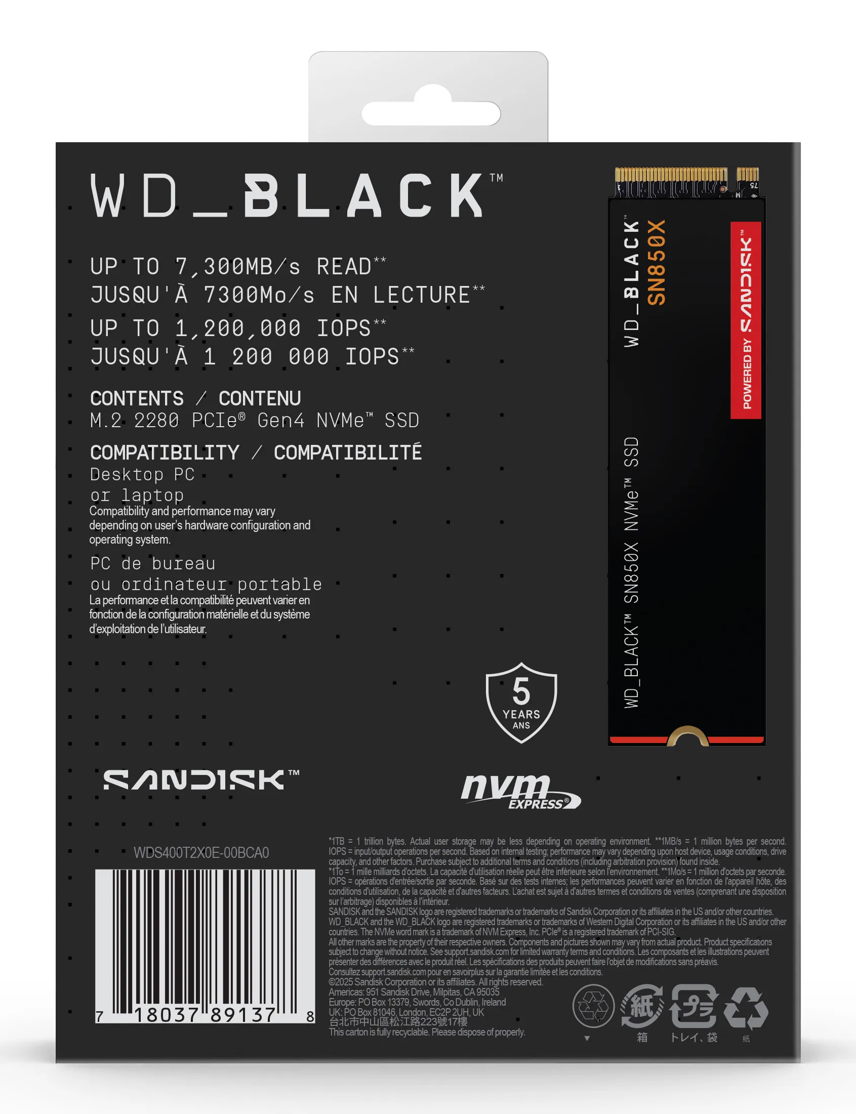 WD_BLACK SN850X 4 TB M.2 NVMe SSD