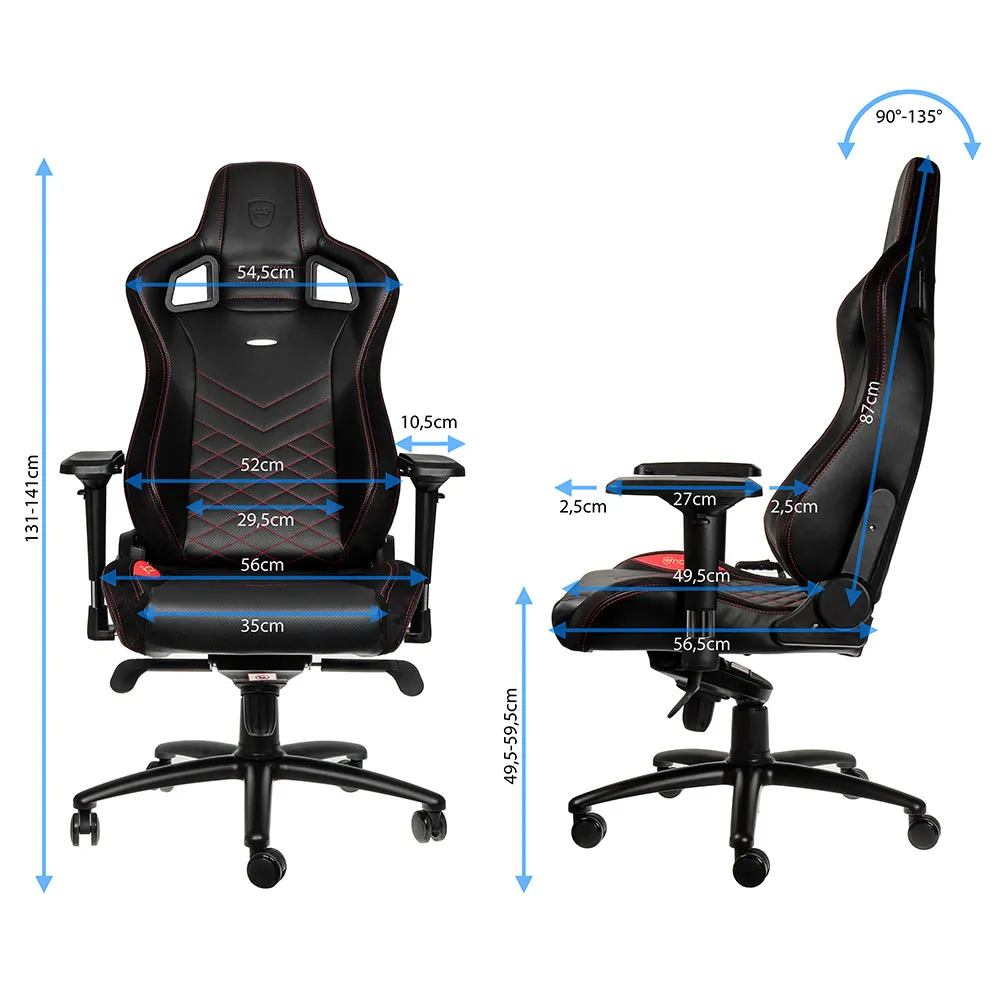 Noblechairs EPIC - spelstol, svart/röd Noblechairs EPIC - spelstol, svart/röd