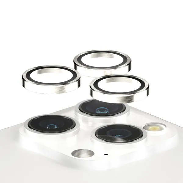 PanzerGlass Hoops, iPhone 15 Pro / 15 Pro Max -kameran linssinsuoja, Valkoinen