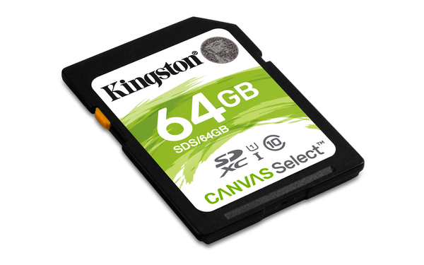 Kingston 64GB Canvas Select, Class 10 UHS-I - SDHC