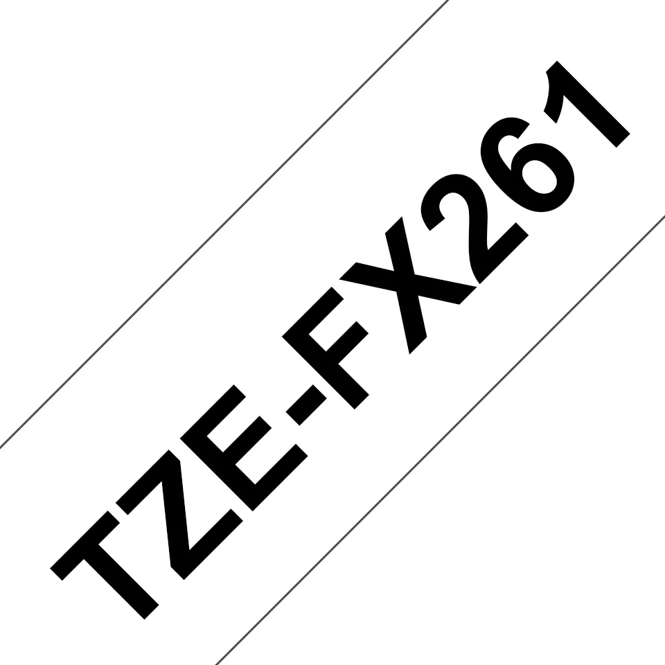 BROTHER TZEFX261 36 BLACK ON WHITE FLEX