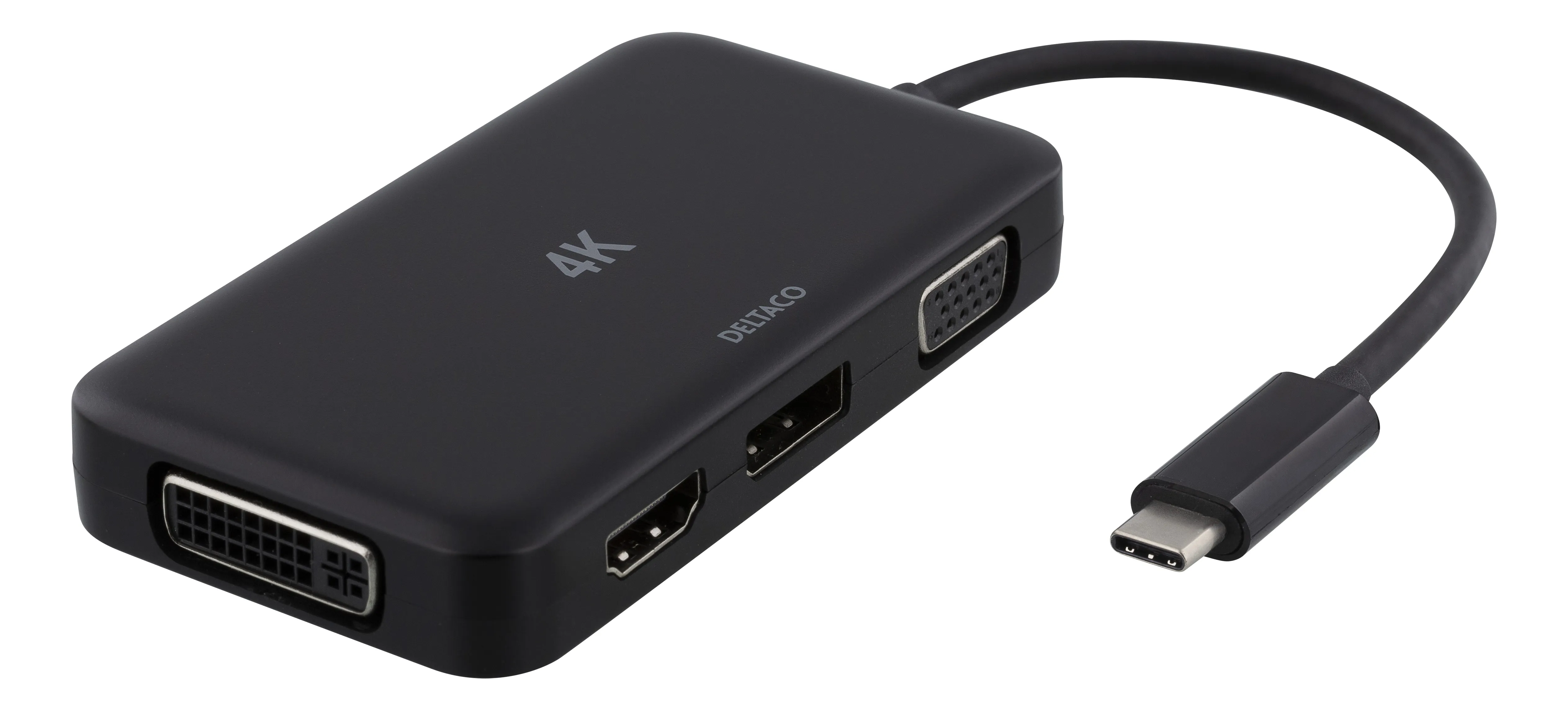Deltaco USB-C - HDMI/DP/DVI/VGA - adapter