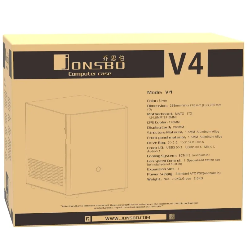 Jonsbo V4 Cube -Micro-ATX case, black
