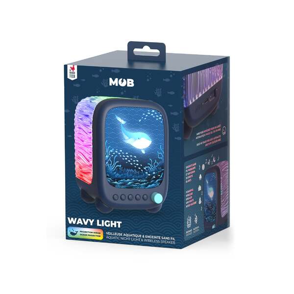 MOB Wavy Light Abyss 2.0 Bluetooth Portable Speaker, Abyss Blue