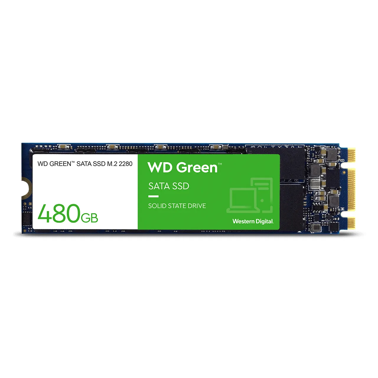 WD Green WDS480G3G0B 480 Gt, SATA III, M.2 -SSD-levy