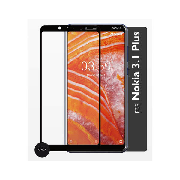 GEAR Panssarilasi 2,5D Full Cover Nokia 3.1 Plus