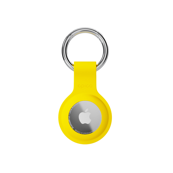 Epico Silicone Full Back Case | AirTag | Yellow | Robust Metal Ring