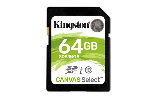 Kingston 64GB Canvas Select, Class 10 UHS-I - SDHC
