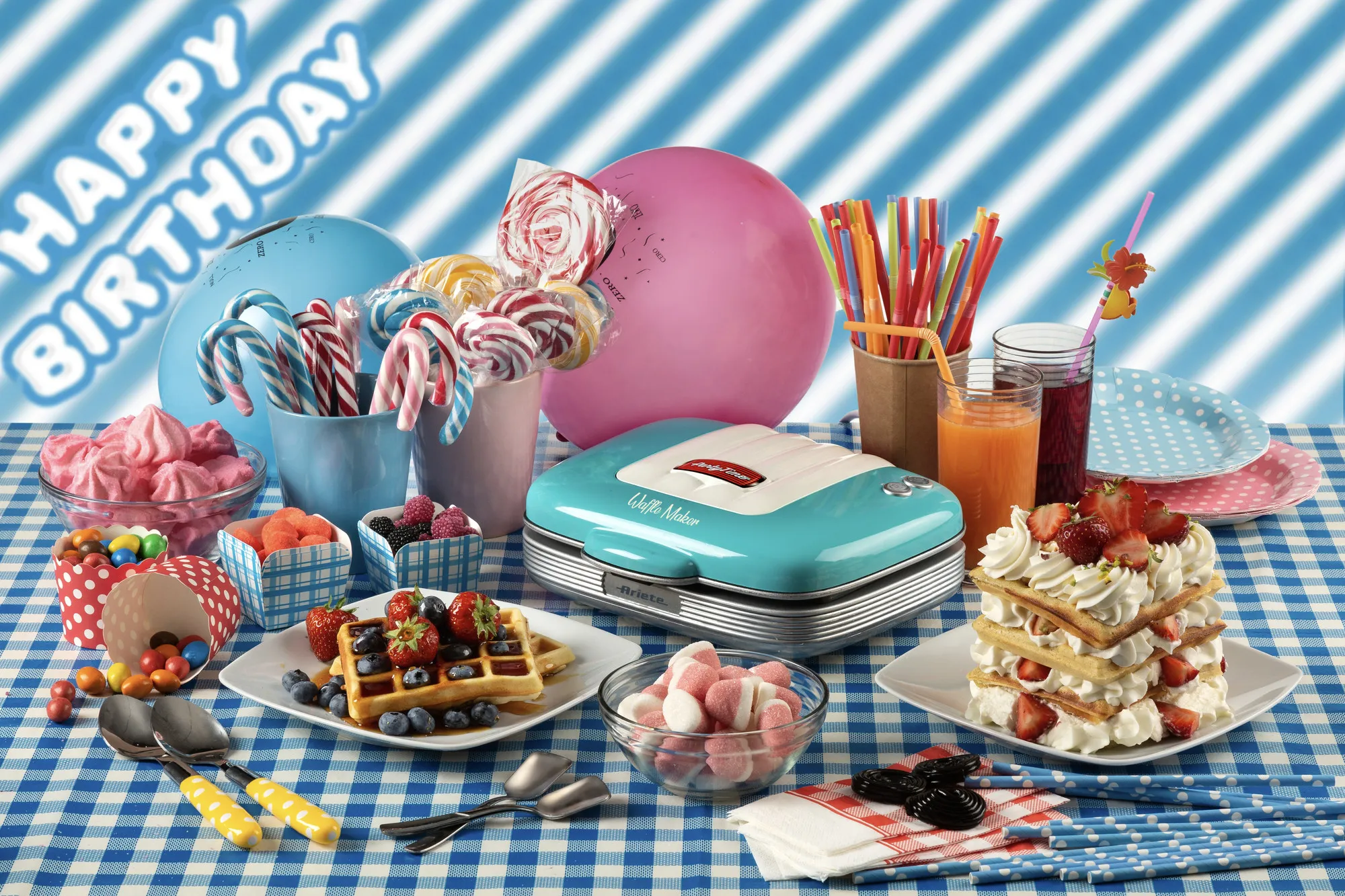 Ariete Party Time - waffle maker, Blue