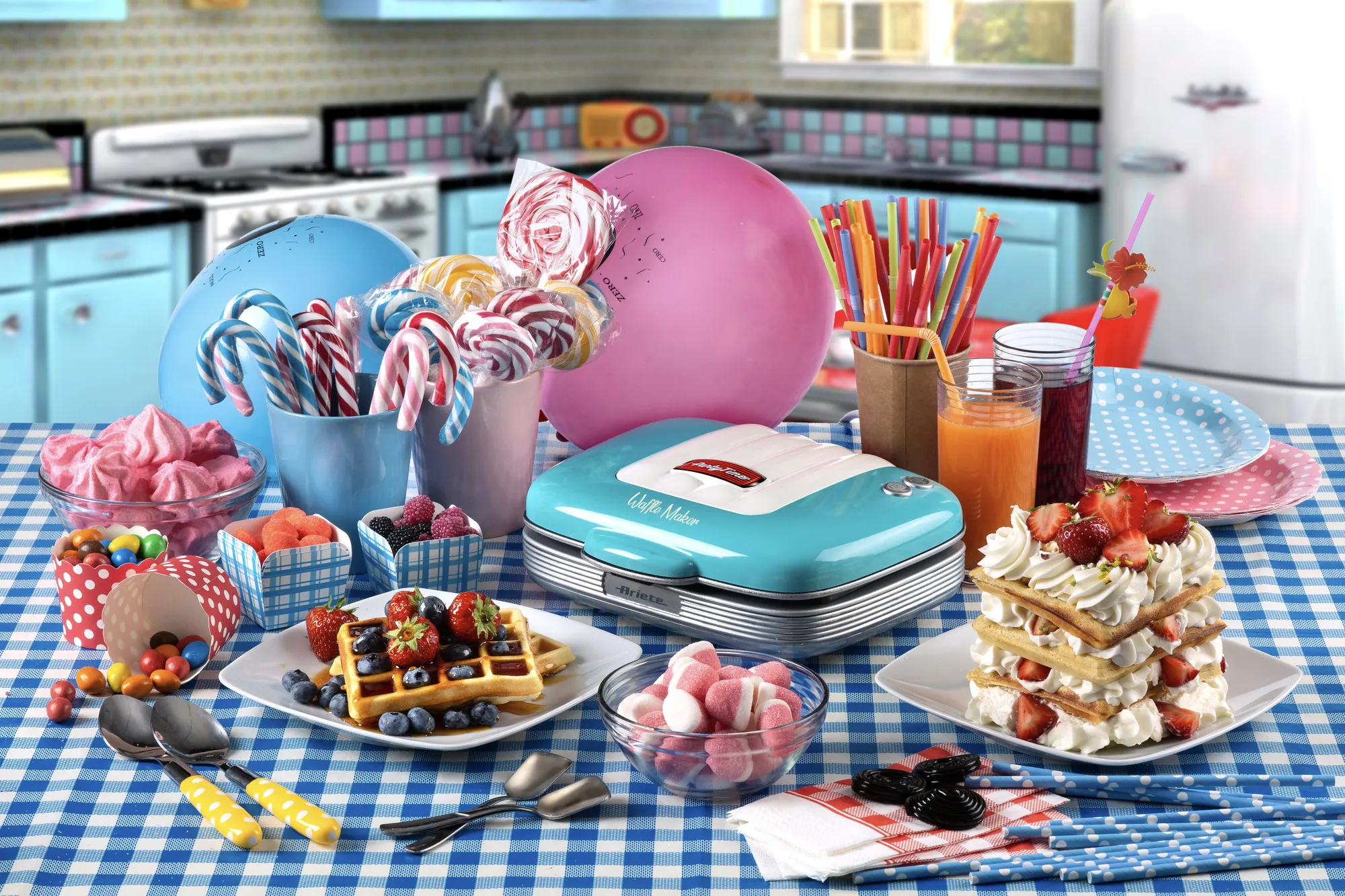 Ariete Party Time - waffle maker, Blue