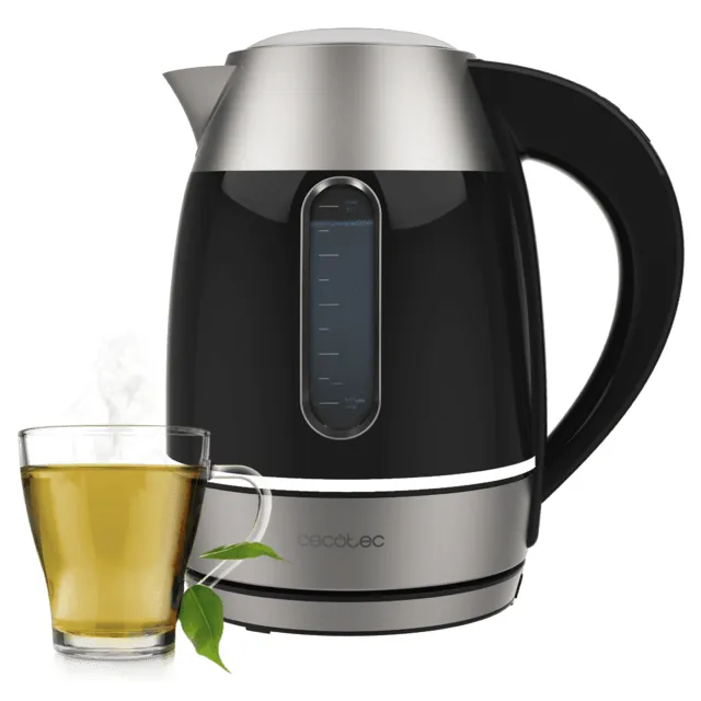 CECOTEC Thermosense 400 VisionLight kettle, 1.7L, 2200W, Silver/Black