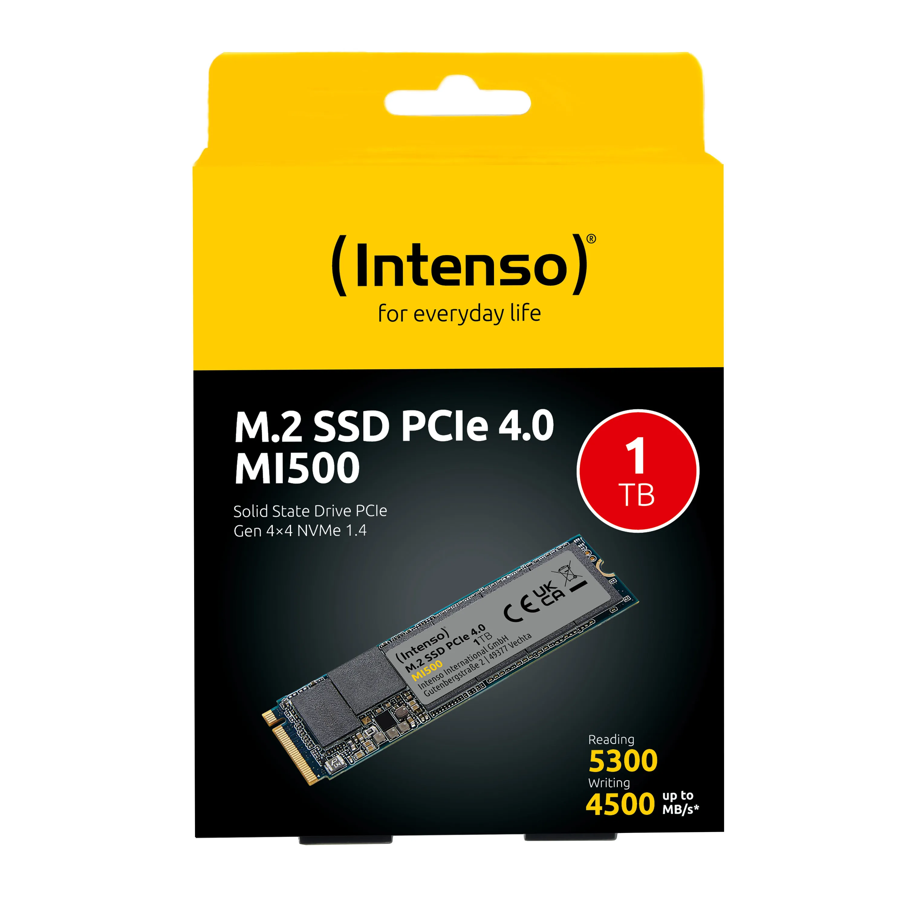 Intenso 3836460 1 Tt, PCIe 4.0, M.2 -SSD-levy