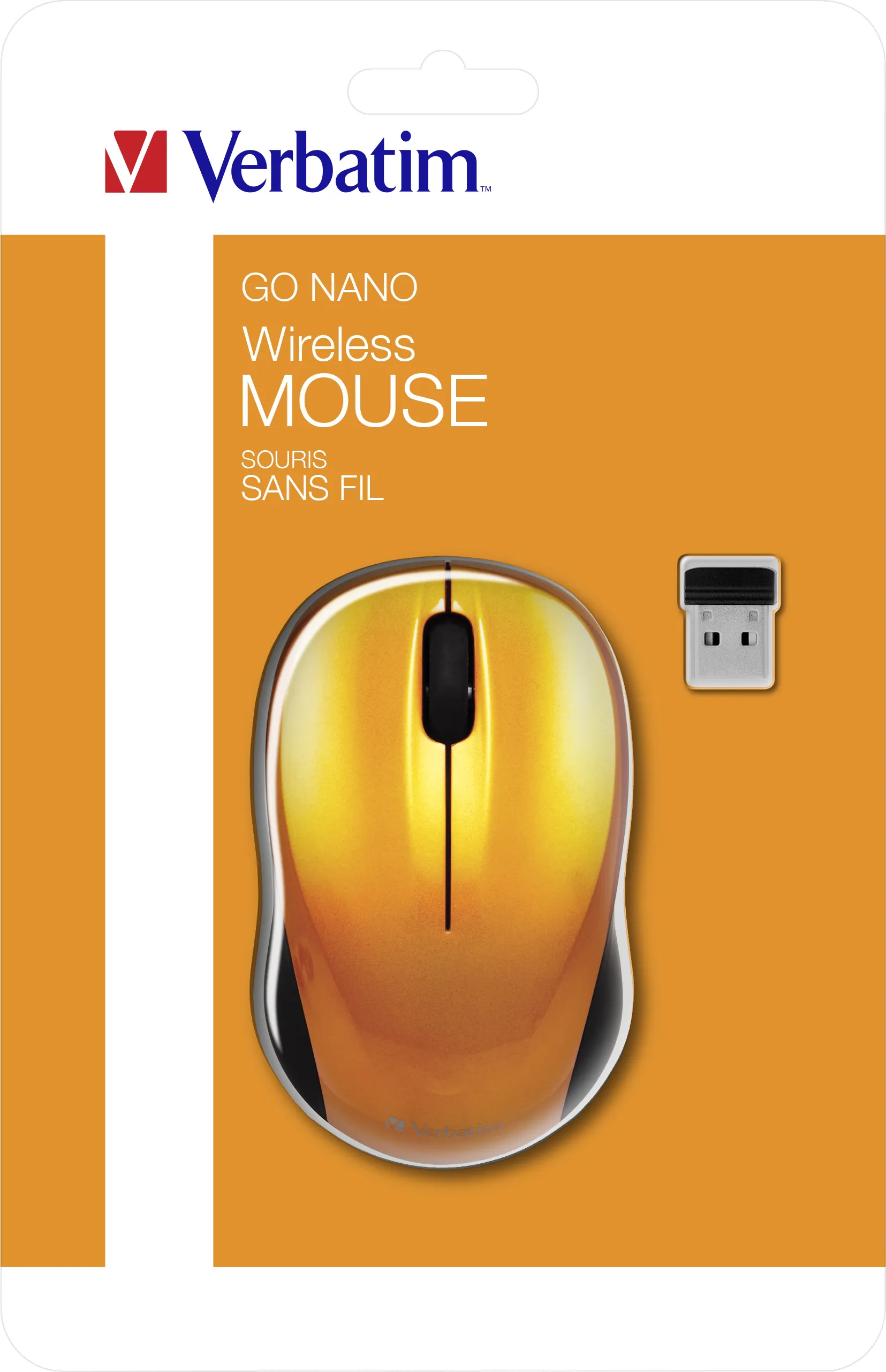 Verbatim Go Nano Wireless Mouse, Volcanic Orange