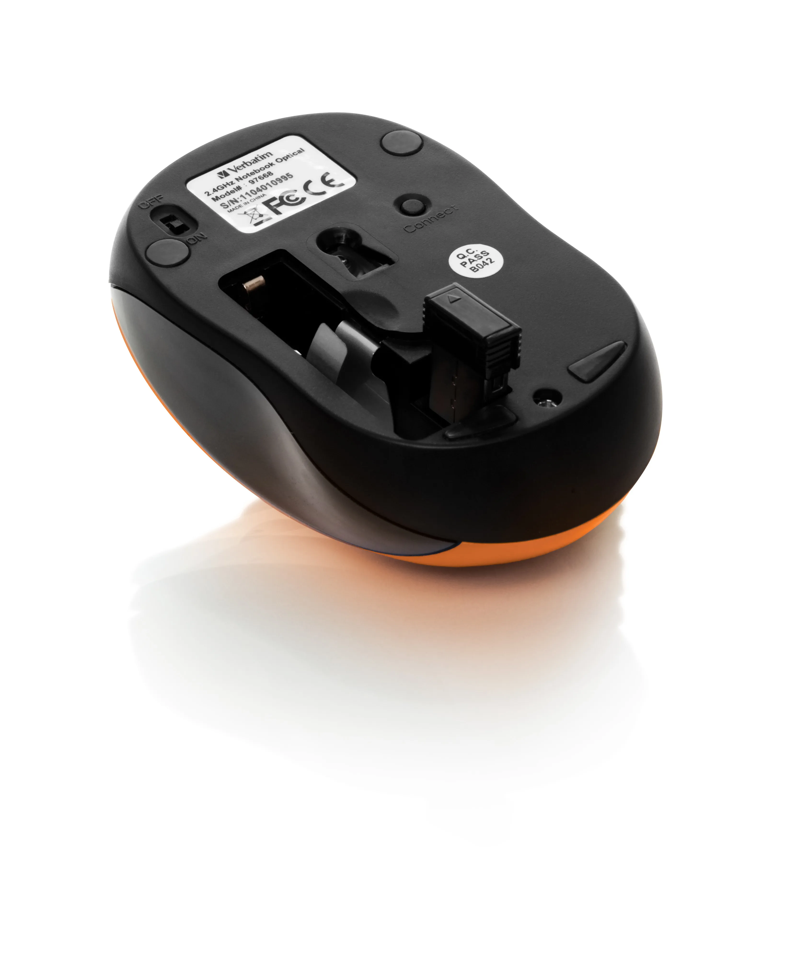Verbatim Go Nano Wireless Mouse, Volcanic Orange