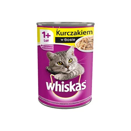 Whiskas 1+ Chicken, Kissan m&auml;rk&auml;ruoka, Adult, 400 g
