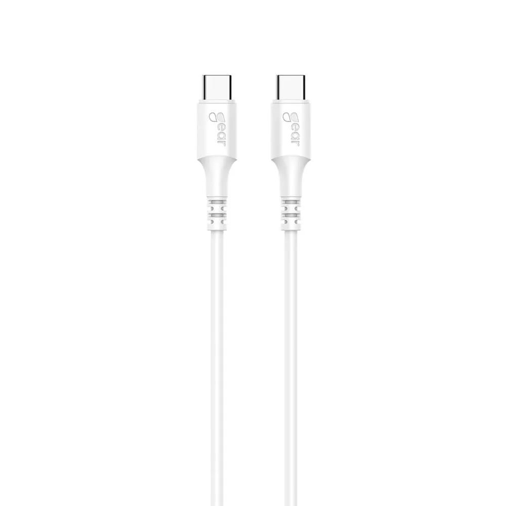GEAR USB-C 2.0 -kaapeli, 60 W, 0,5 m, valkoinen