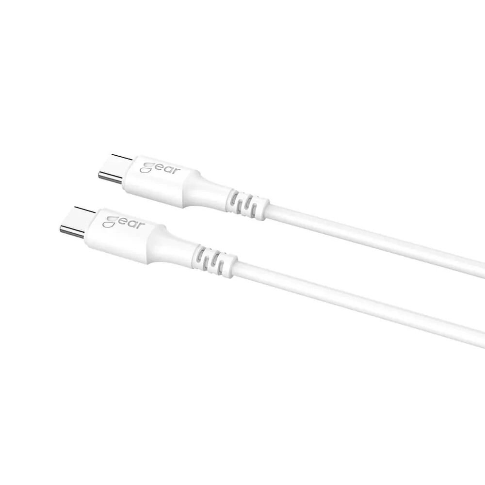 GEAR USB-C 2.0 kabel, 60 W, 0,5 m, vit