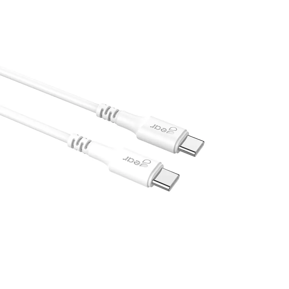 GEAR USB-C 2.0 kabel, 60 W, 0,5 m, vit