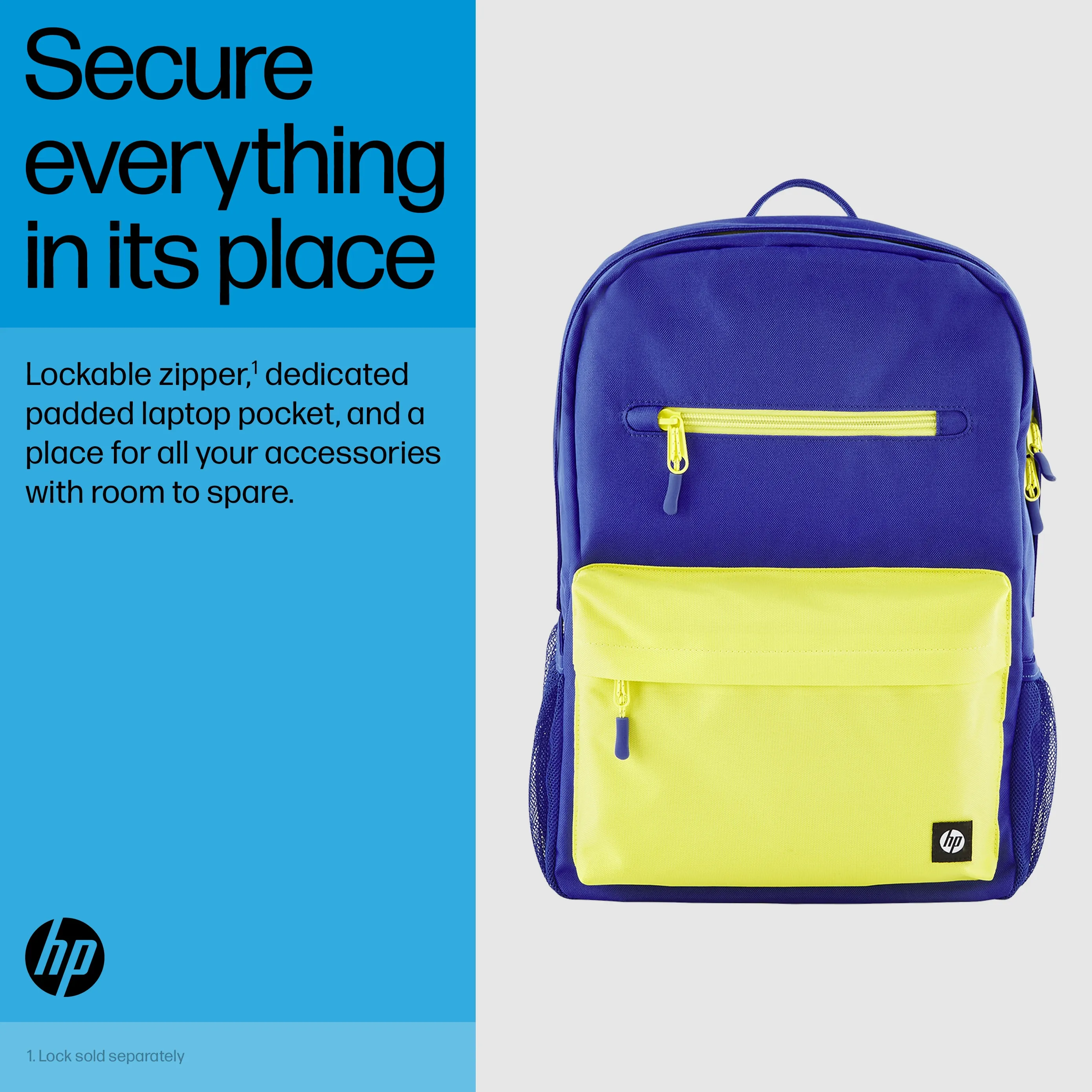 HP 15&quot; Campus Blue - ryggs&auml;ck, Bl&aring;/Gul