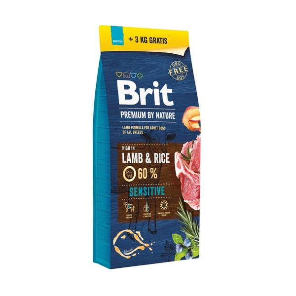 Brit Premium by Nature Sensitive Lamb, Koiran kuivaruoka, Adult, 18 kg
