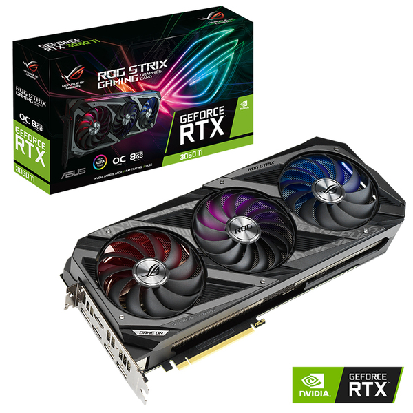 Asus GeForce RTX 3060 Ti ROG Strix OC 8 Gt -n&auml;yt&ouml;nohjain