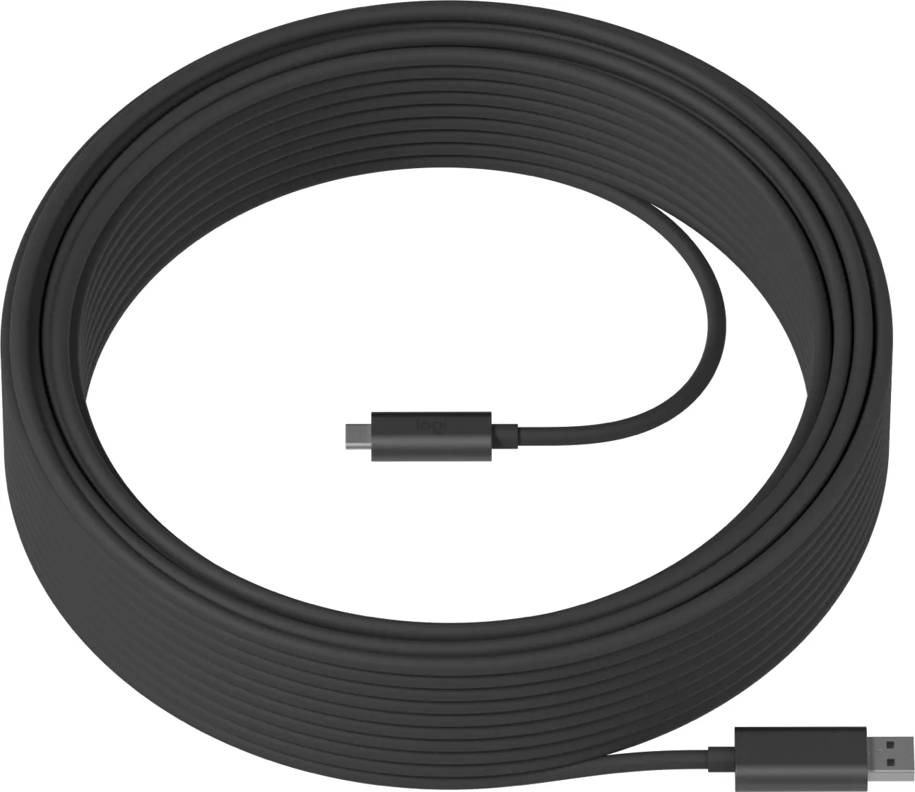 Logitech USB-A – USB-C 3.1 Gen 2 - kabel, 10 m, Svart