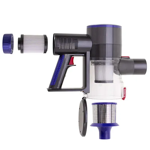 Adler AD 7061 0.8 L 200 W 2.2 Ah HEPA 13 - skaftdammsugare, svart, bl&aring;
