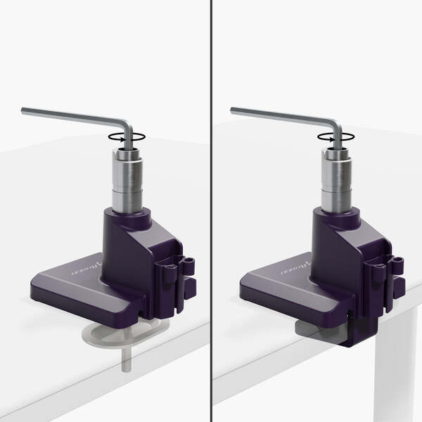 Arozzi Alzare Neo Monitor Arm, for 1 monitor, up to 34", with gas spring, 9kg, VESA 75/100, Purple