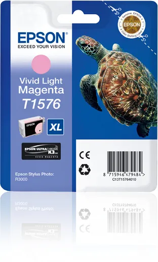 Epson T1576 XL ink cartridge, 25.9 ml, Vivid Light Magenta