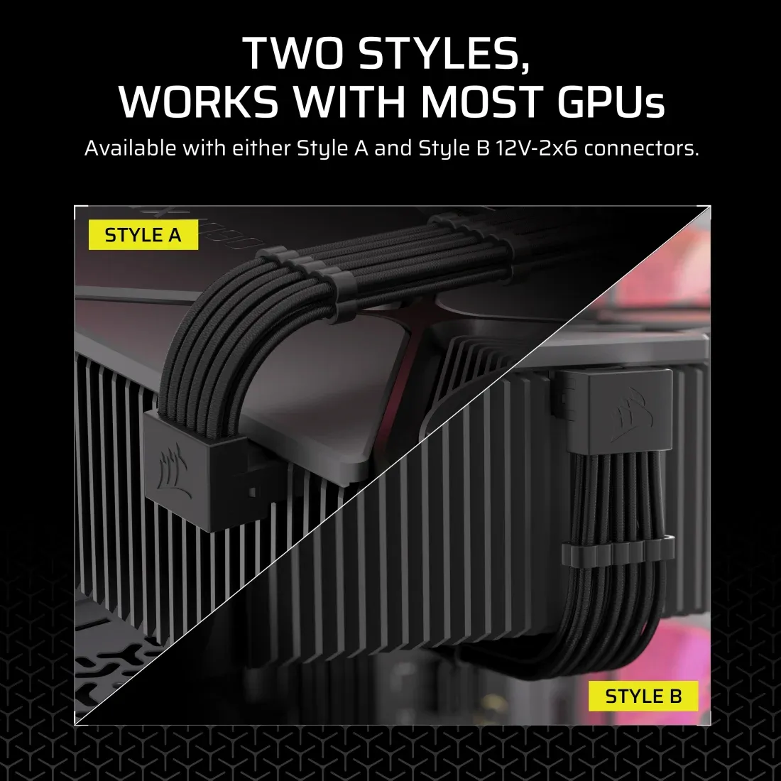 Corsair Type 5 90° 12V-2x6 - Grafikkortskabel av typ A