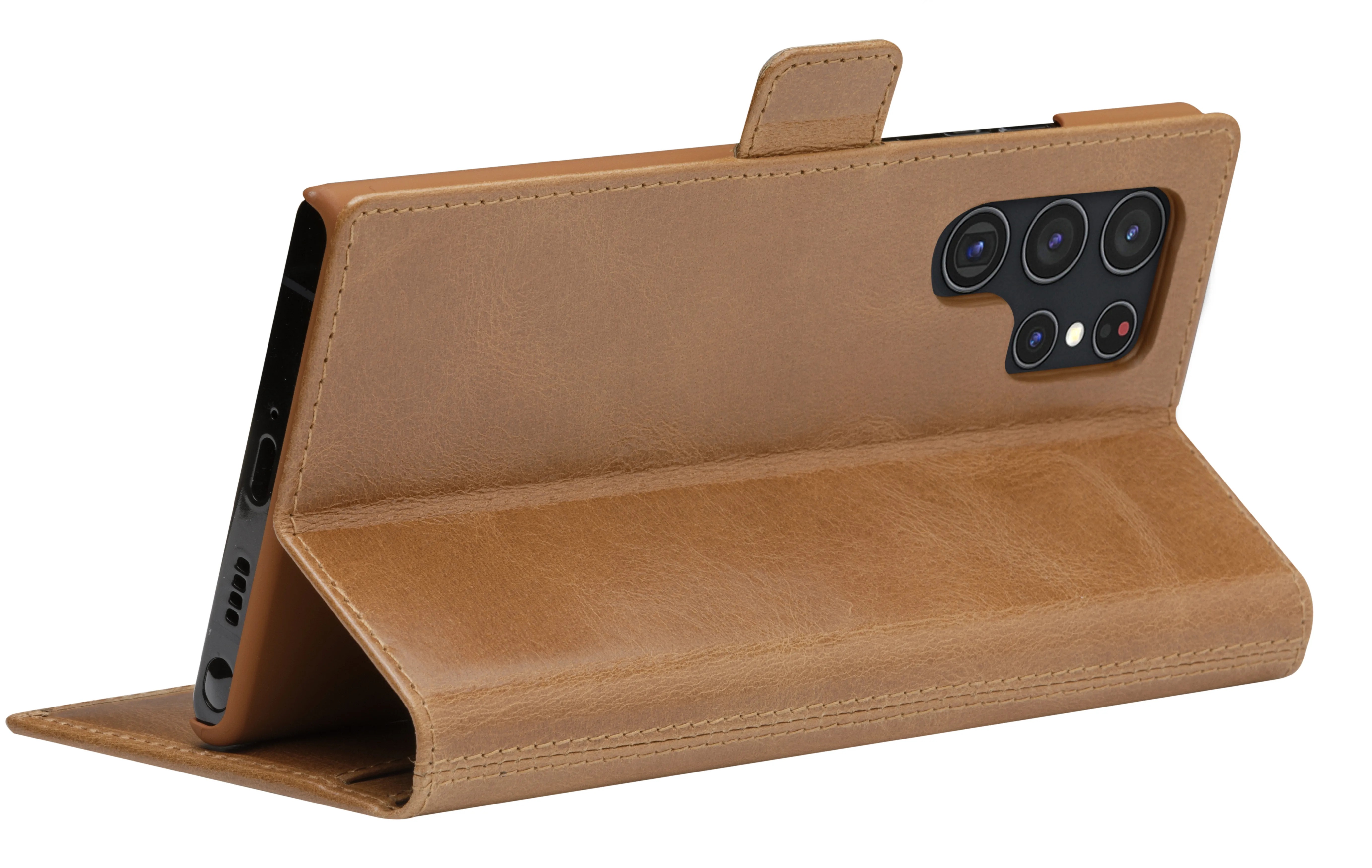 Dbramante1928 Copenhagen Slim, Galaxy S22 Ultra -lompakkokotelo, Ruskea