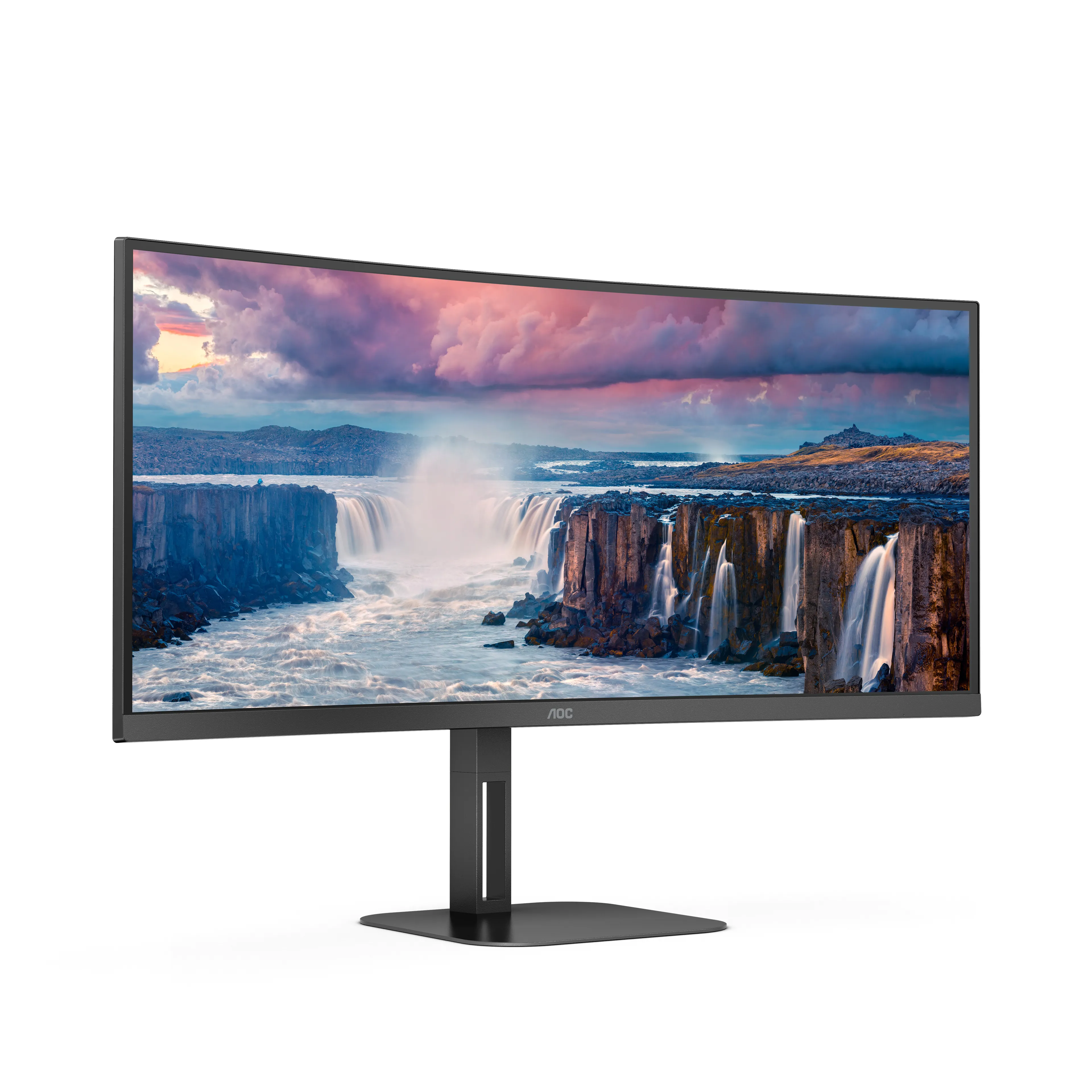 AOC CU34V5C 34" UWQHD, VA -kaareva n&auml;ytt&ouml;, USB-C hub