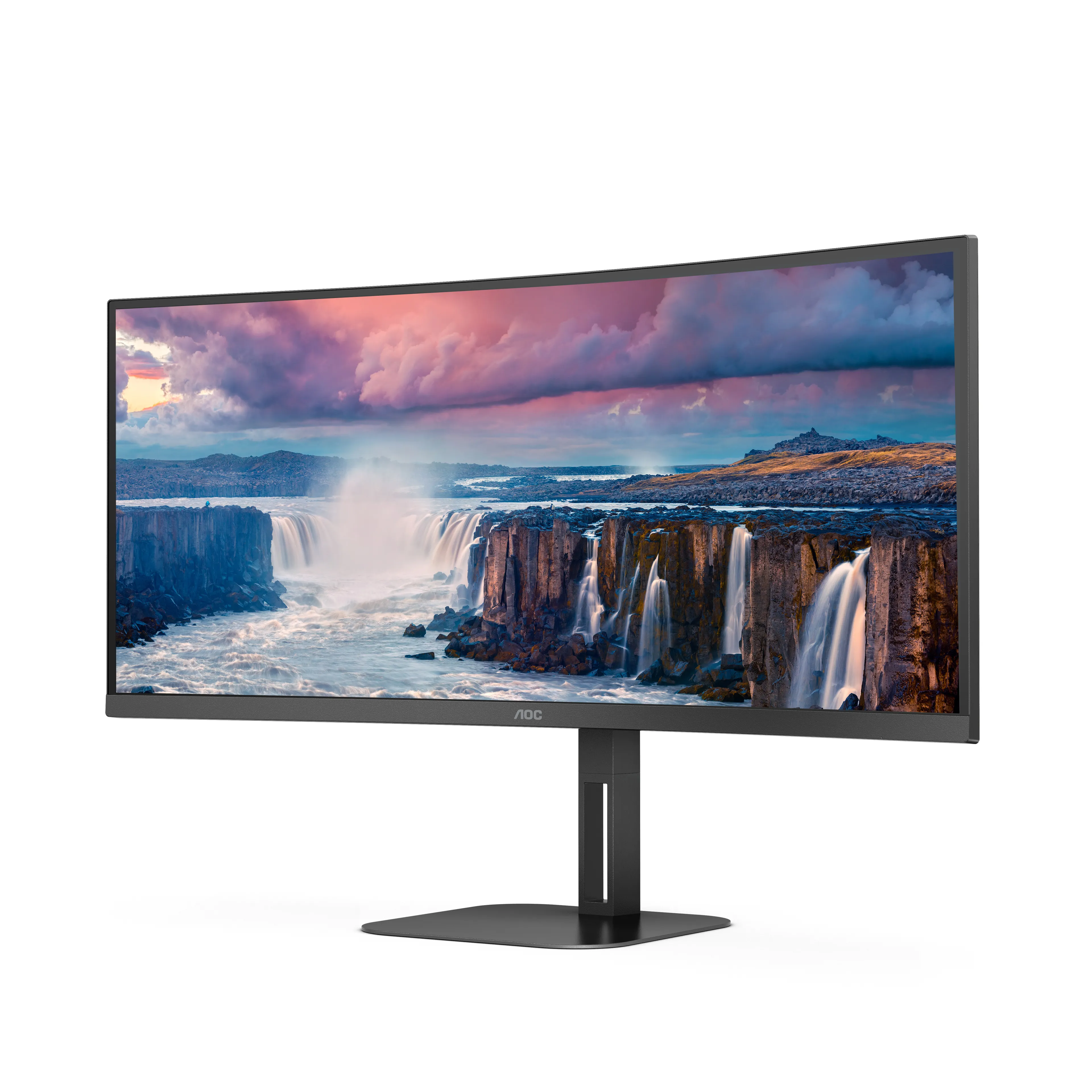 AOC CU34V5C 34" UWQHD, VA -kaareva n&auml;ytt&ouml;, USB-C hub