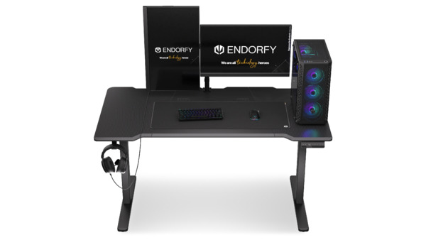 Endorfy Sit-Stand-Desk Atlas L Electric -s&auml;hk&ouml;pelip&ouml;yt&auml;, Musta, 150x78cm
