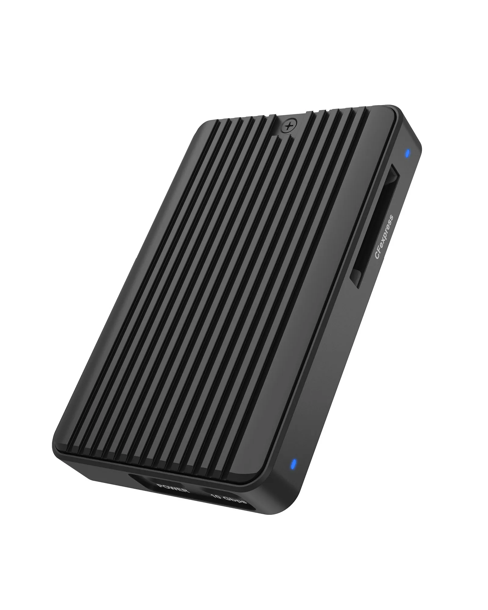 ICY BOX IB-CR601M-C31 M.2 NVMe/SATA SSD-kapsling, 1-facks, USB 3.2 Gen 2, CFexpress Type-B-kortl&auml;sare, svart