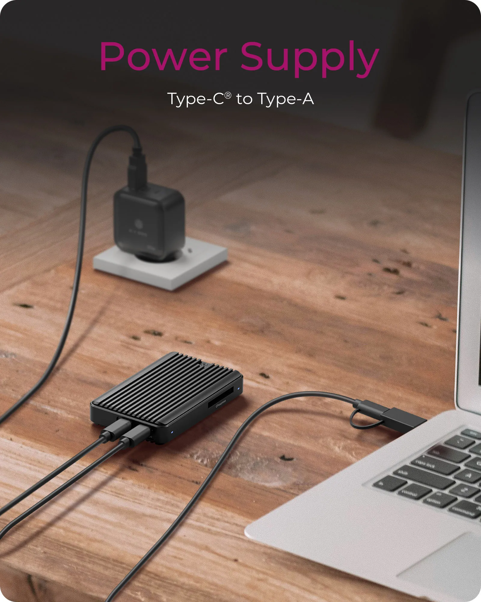 ICY BOX IB-CR601M-C31 M.2 NVMe/SATA SSD-kapsling, 1-facks, USB 3.2 Gen 2, CFexpress Type-B-kortl&auml;sare, svart