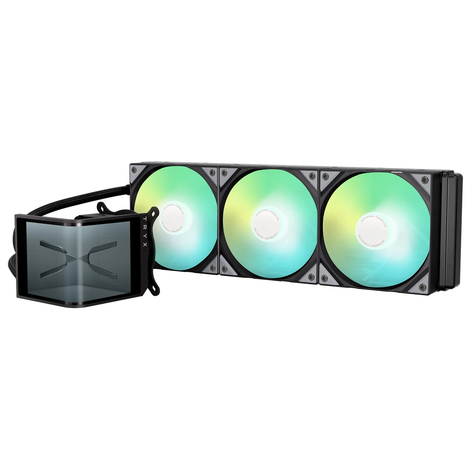 TRYX PANORAMA Upgraded 360mm AIO Liquid Cooler Black
