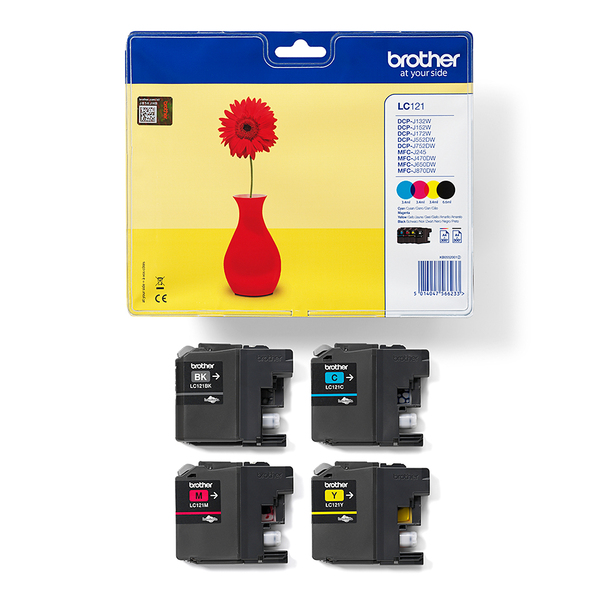 Brother  LC121VALBP - ink cartridge, Black, Cyan, Magenta, Yellow