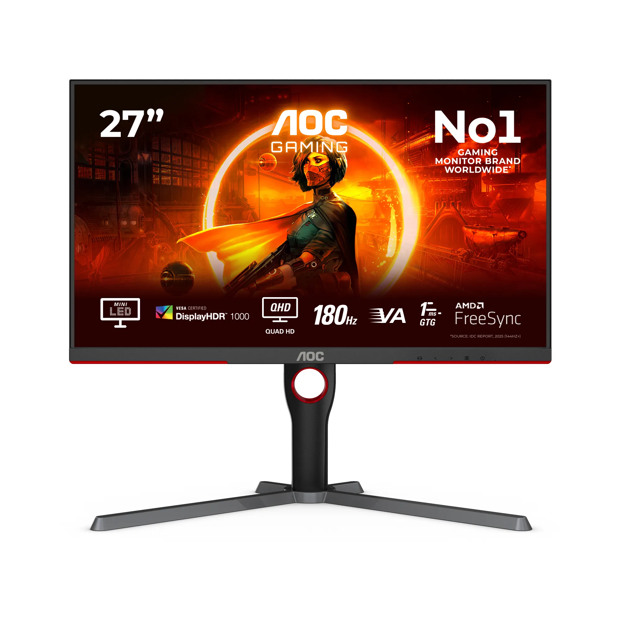 AOC Q27G3XMN/BK 27" QHD, VA Gaming Monitor with Mini LED