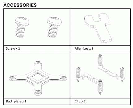 OCZ Force LGA 775 Retention Brackets - Vendetta Series