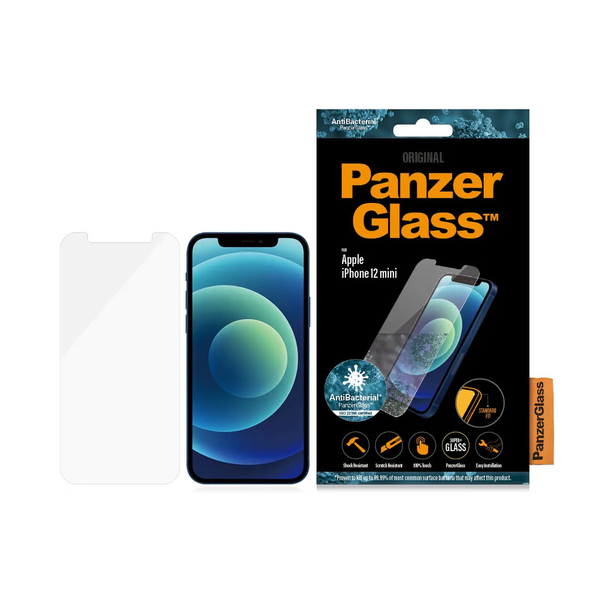 PanzerGlass Classic Fit, iPhone 12 mini -panssarilasi