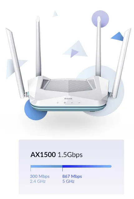 D-Link R15 EAGLE PRO AI AX1500 Smart Router - Wi-Fi 6 router