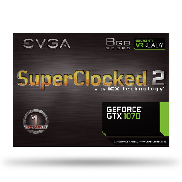 EVGA GeForce GTX 1070 SC2 GAMING 8GB - grafikkort