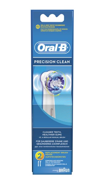 BRAUN VAIHTOHARJA ORAL-B -EB20 2 PrecisionClean 2, paketissa 2 vaihtoharjaa (EB 17)