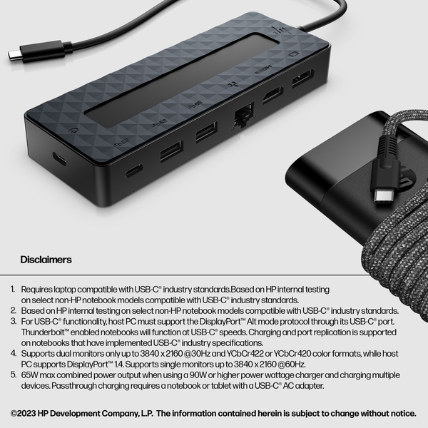 HP USB-C Hub and Charger Combo
