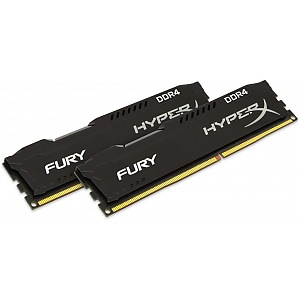 Kingston 16GB (2x8GB) Hyper X Fury, DDR4 2400MHz - Black