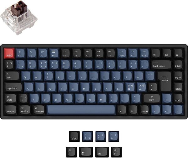 Keychron K2 Pro, QMK/VIA, RGB, Aluminium, Hot Swap 75%, K Pro Brown - wireless gaming keyboard